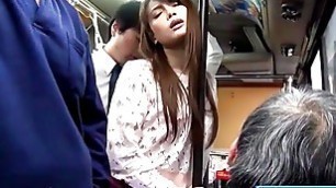 Nice Asian Teen on The Bus, Japanese JAV